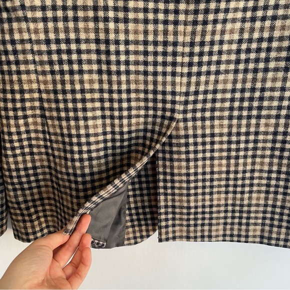 Ben Sherman 100% Wool Men’s Blazer Suit Jacket Camden Skinny Fit Gingham 40R - Picture 6 of 12